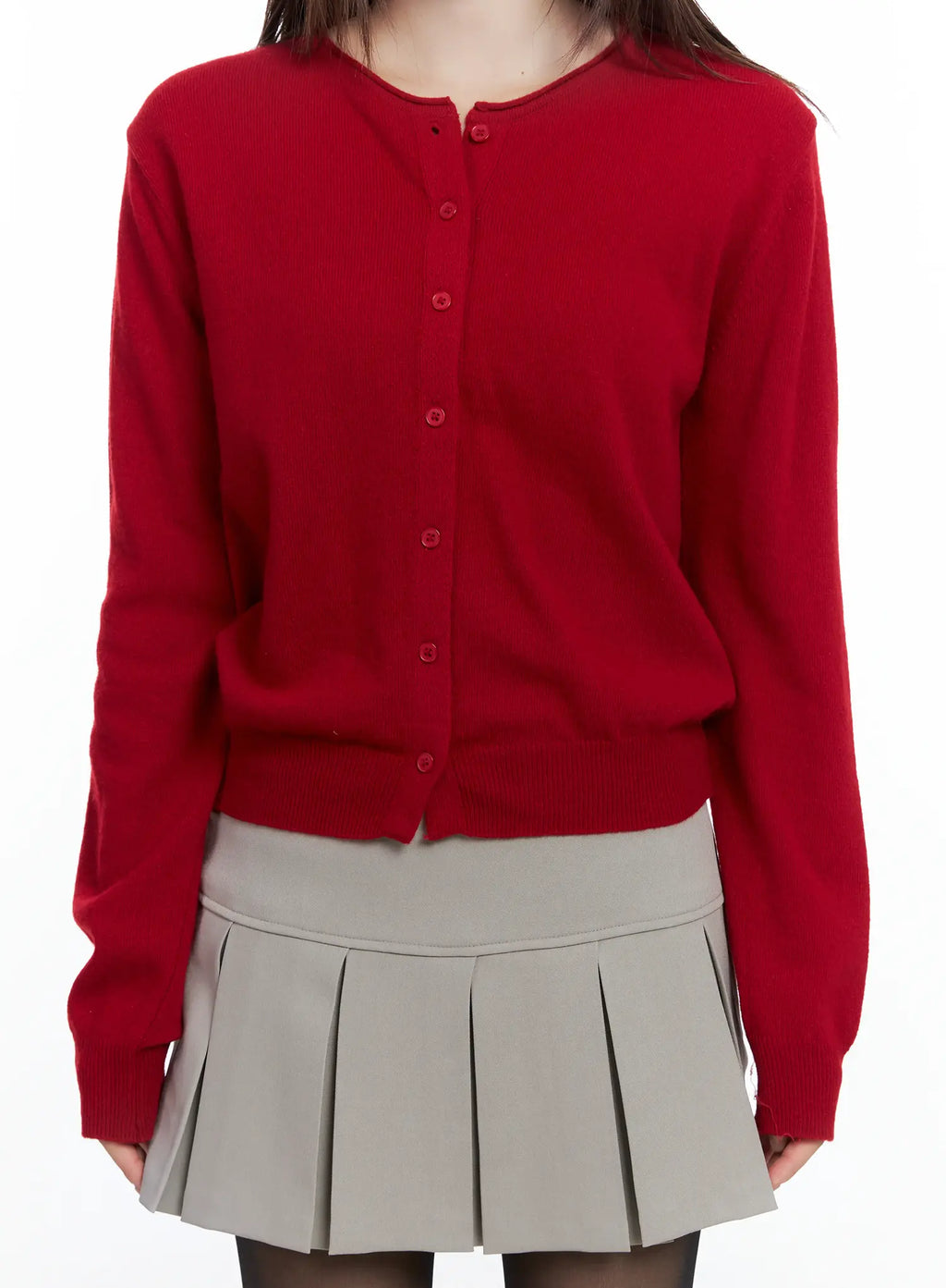 Classic Knit Button-Up Cardigan CS501