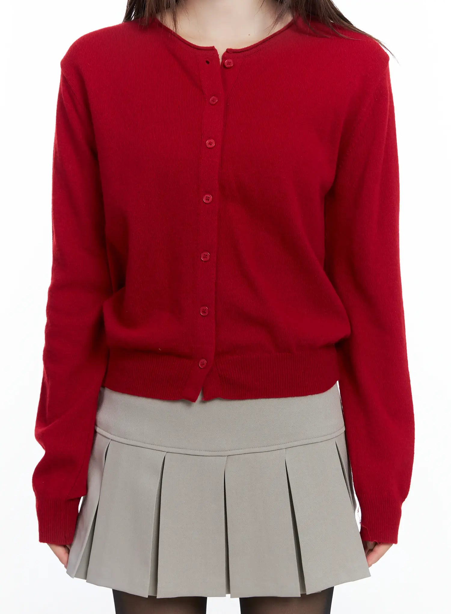 Classic Knit Button-Up Cardigan CS501