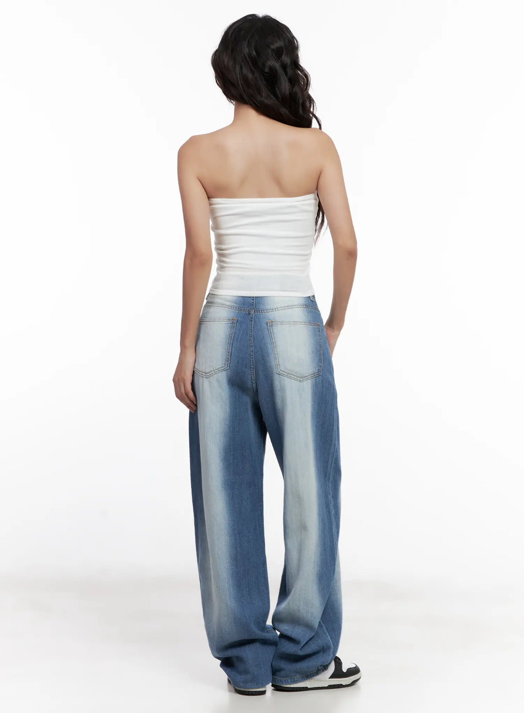 Yumi Washed Wide-Leg Denim Jeans CL521