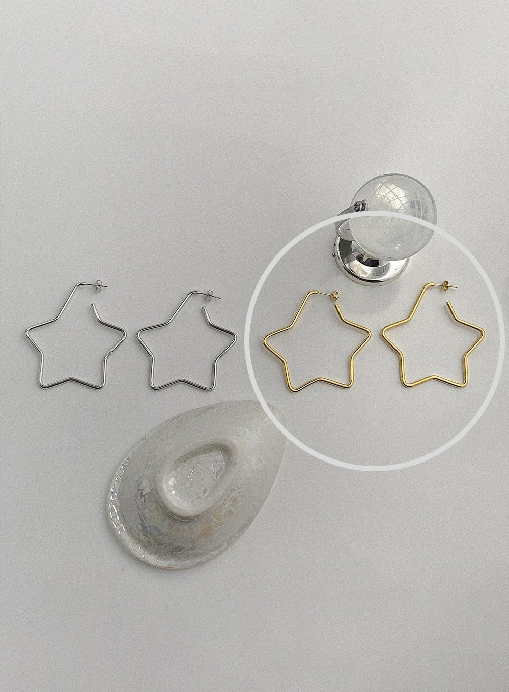 Orbit Big Star Earrings IA517