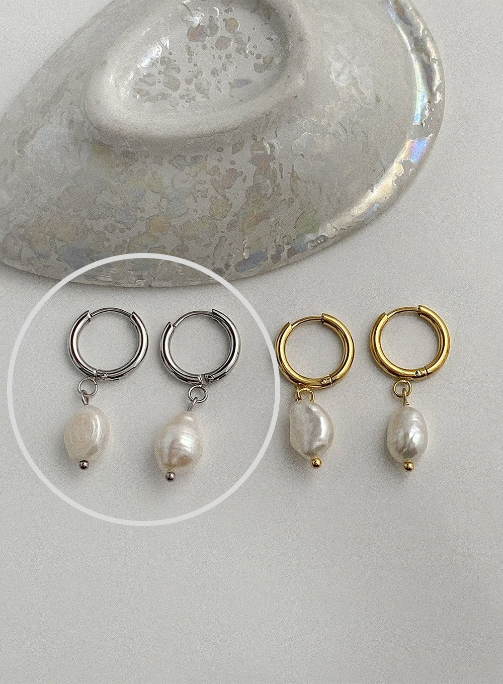 Dew Faux Pearl Drop Earrings IA517