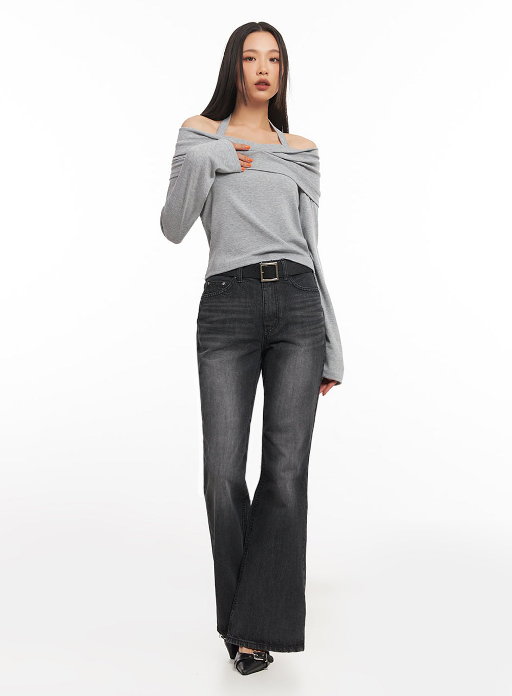 Joanna Washed Flared Jeans IA504