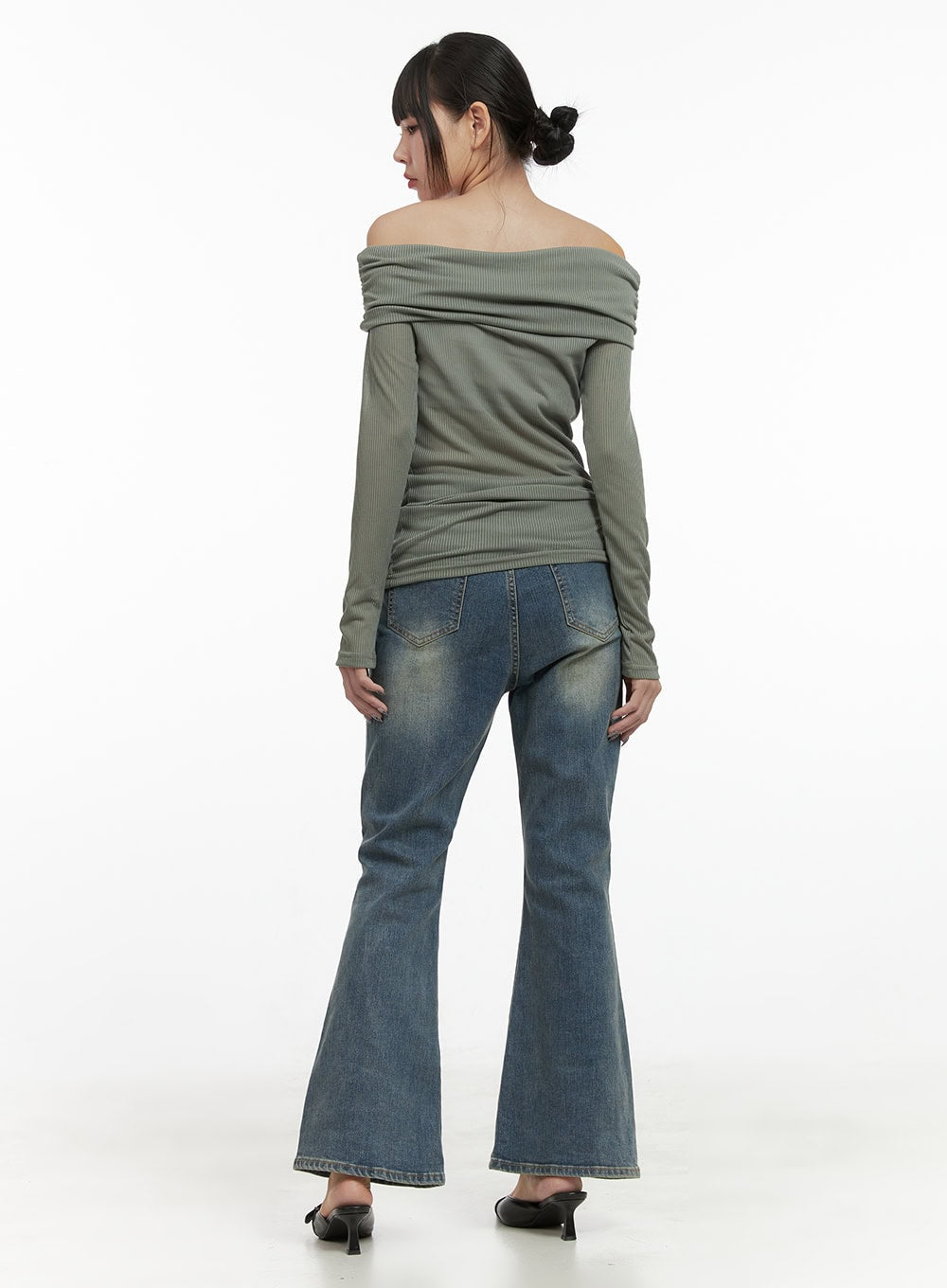 Skye Washed Long Bootcut Jeans OO401