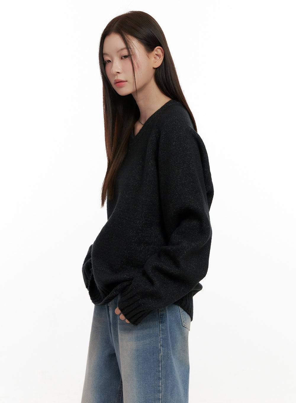 Oversized V-Neck Sweater ON422