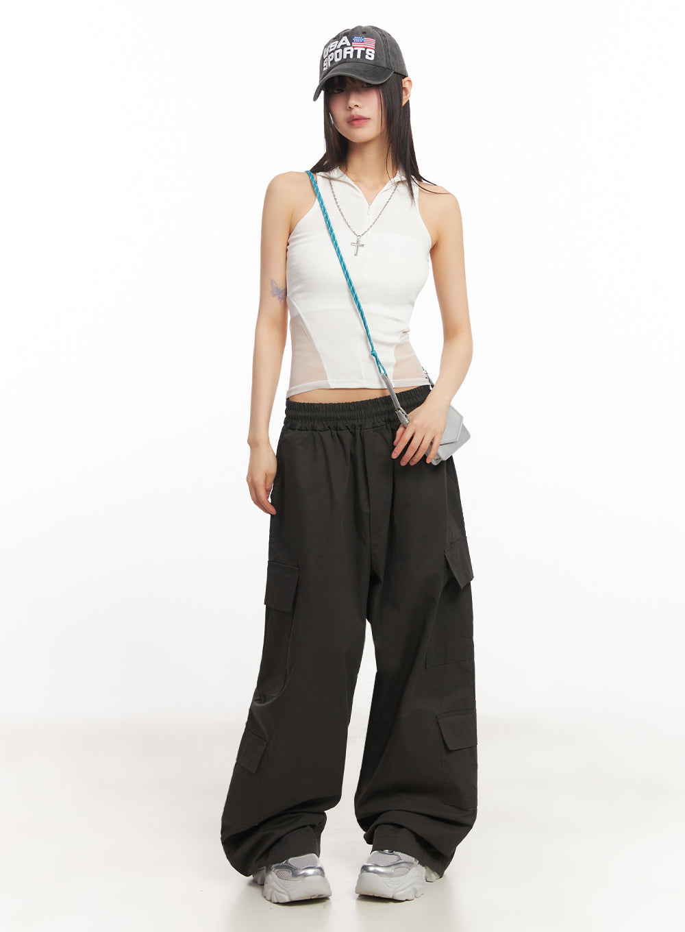 Cargo Baggy Windbreaker Pants IY502