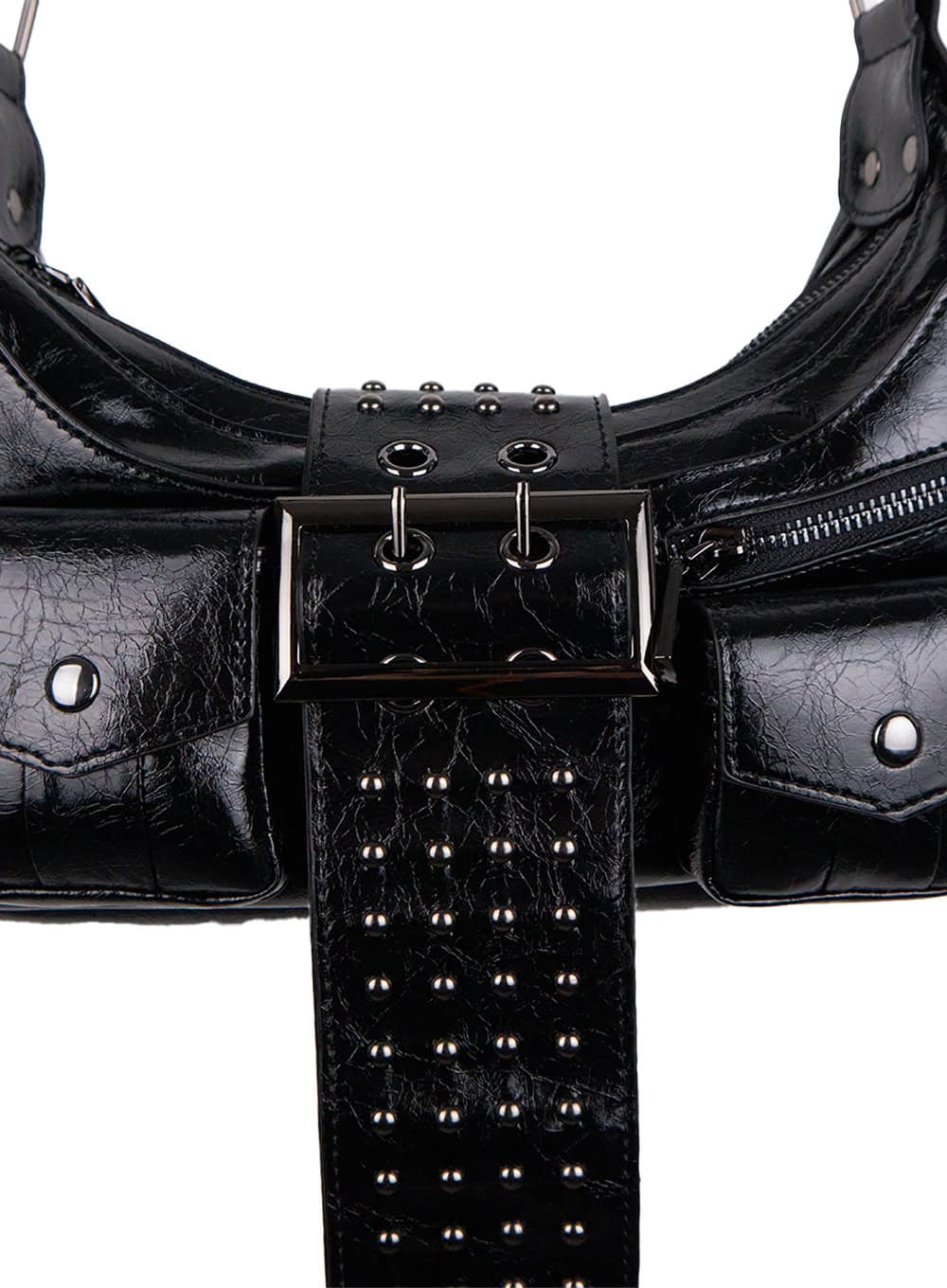 Studded Buckle Shoulder Bag CD411