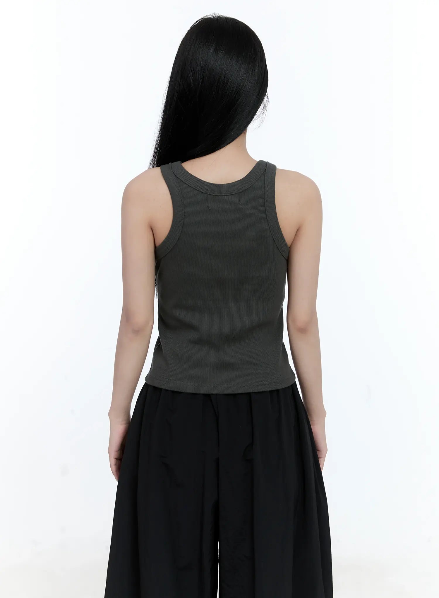 Ribbed Graphic Tank Top CG501