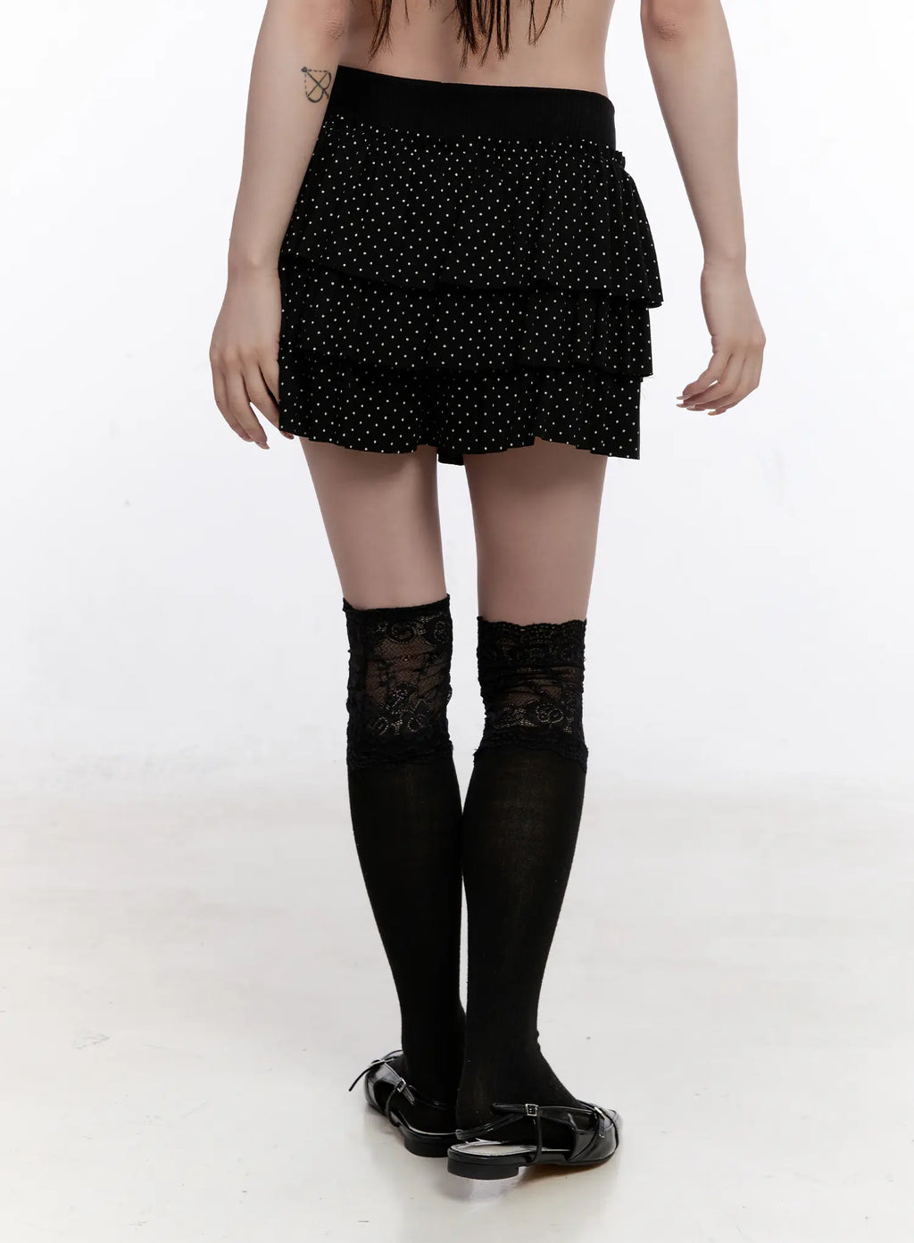 Polka Dot Tiered Mini Skirt CS530