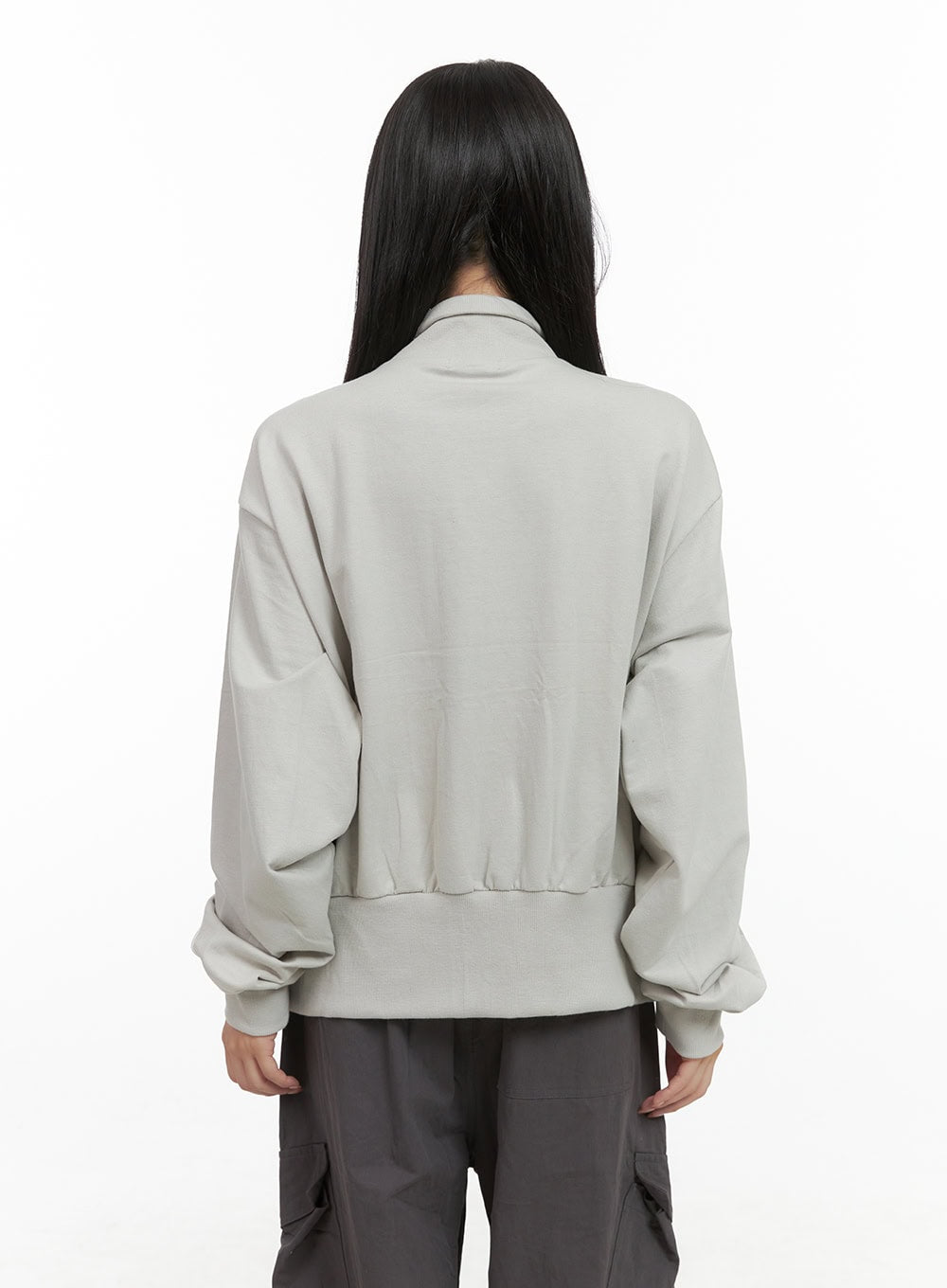 Lettering Patch Zip-Up Jacket CS403