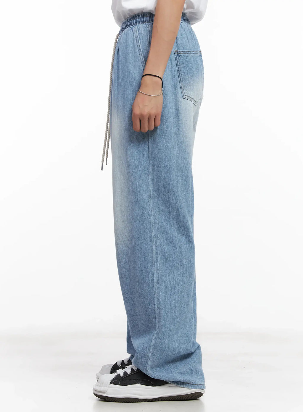 Men's Adjustable Linen Denim Pants (Light blue) IU519