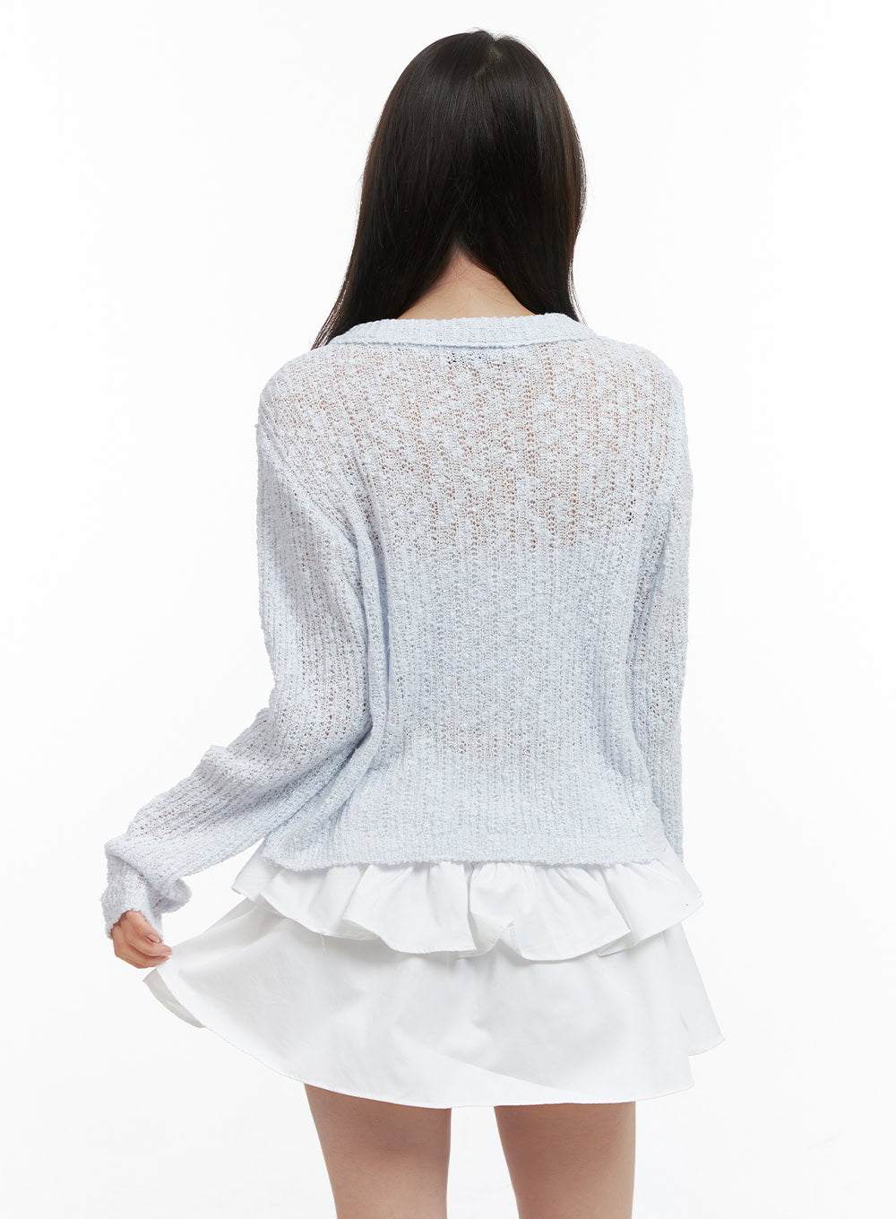 Ribbon Sheer Knit Cardigan OG409