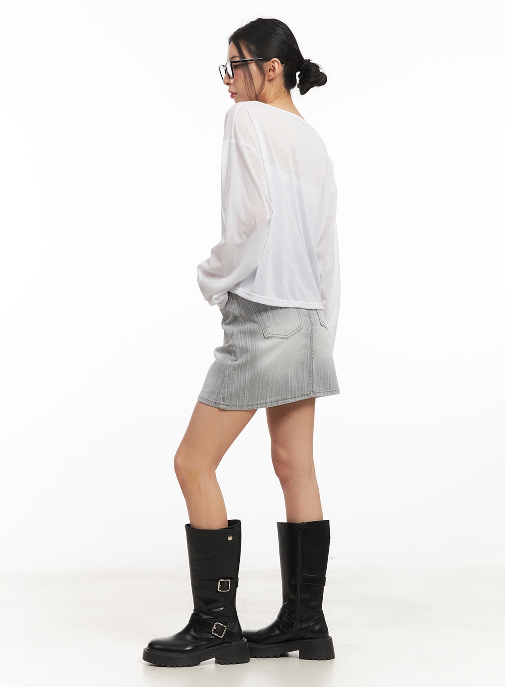 Washed Denim Mini Skirt CM503