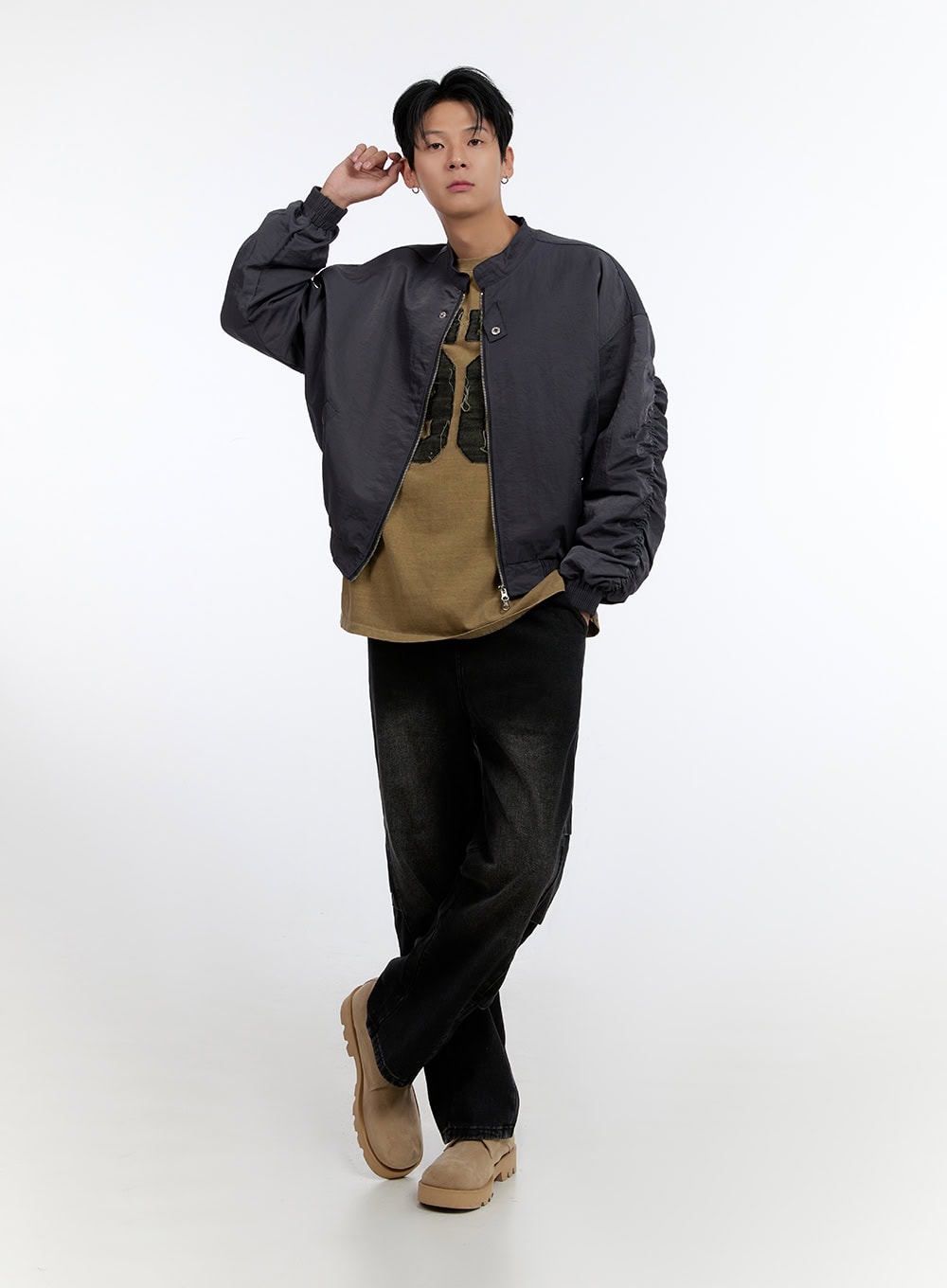 Men's Button Zip Up Jacket IO428