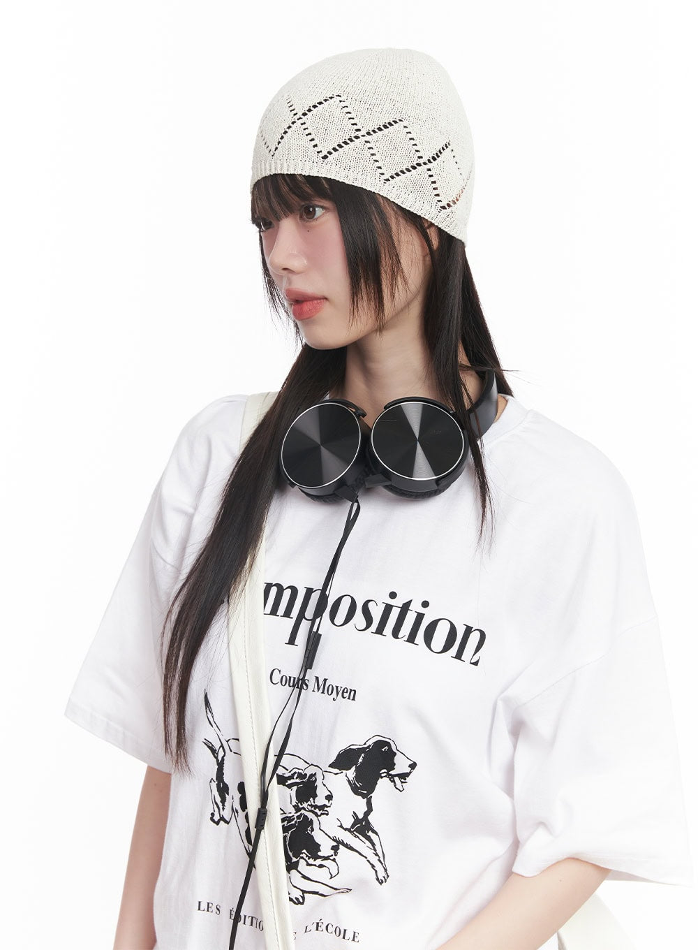 Geo Print Linen Beanie CY520