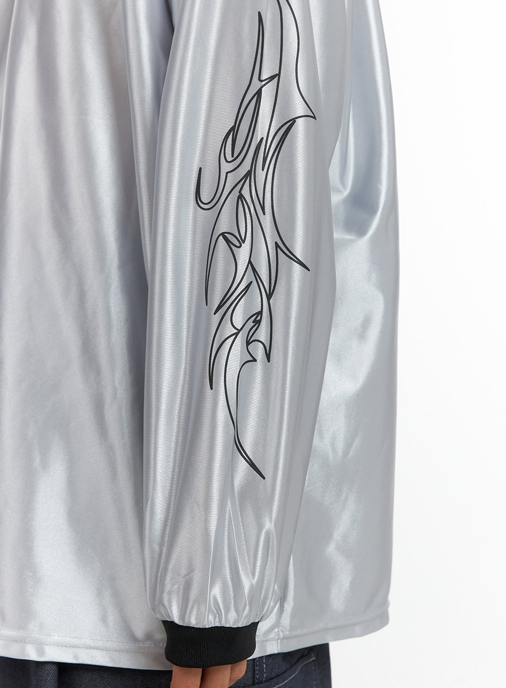 Men's Oversize Sliver Print Jersey T-Shirt IS419