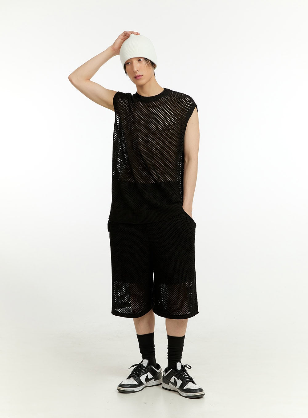 Men's Sheer Sleeveless Top IL418