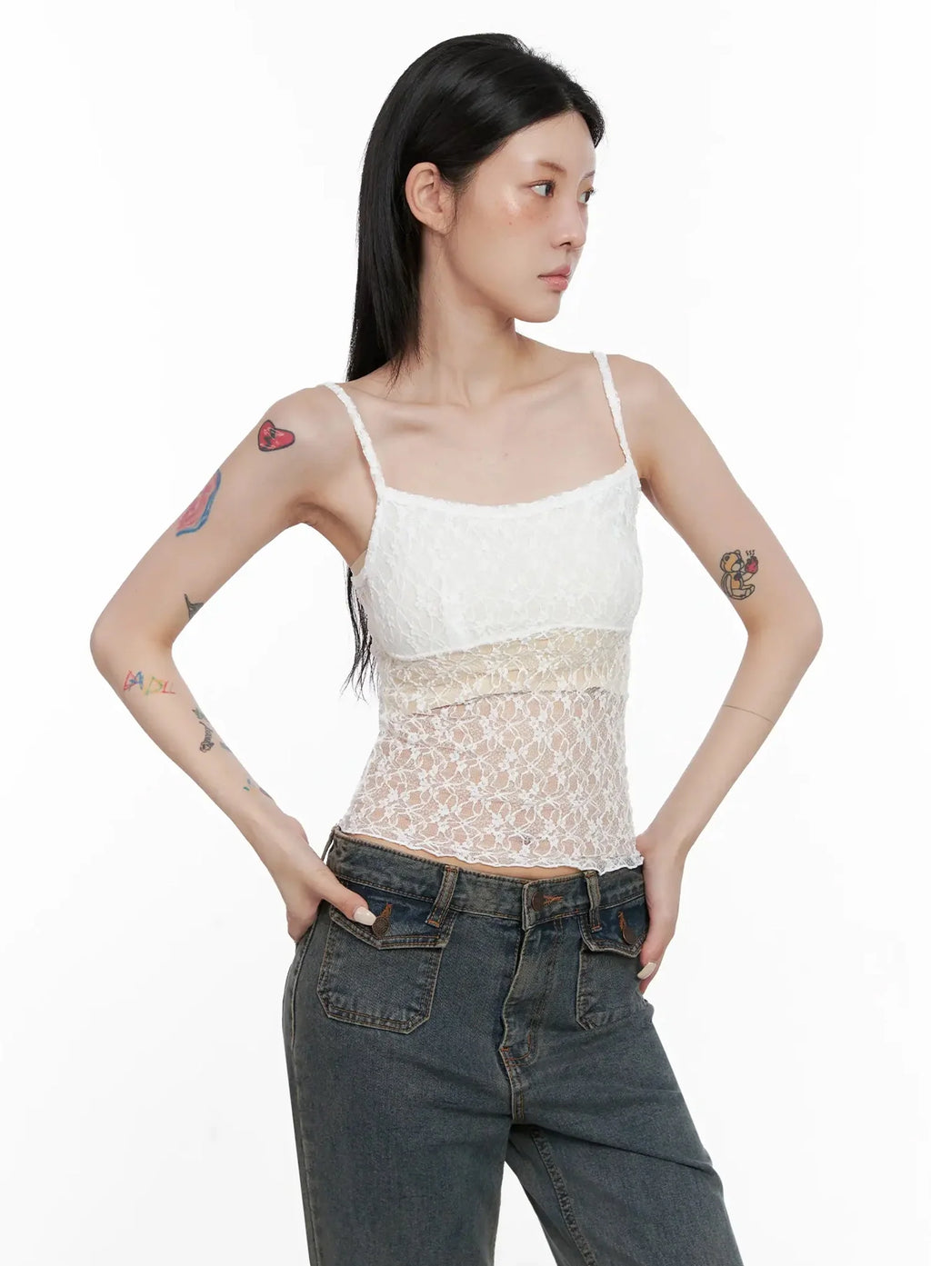 Lace Detail Cami Top IS508