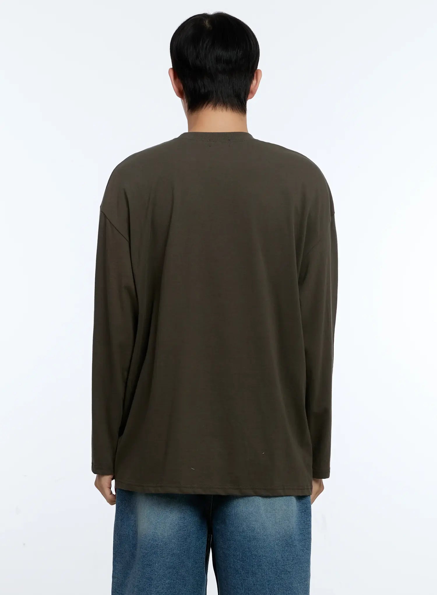 Men's Cat Graphic Long Sleeve T-Shirt IG515