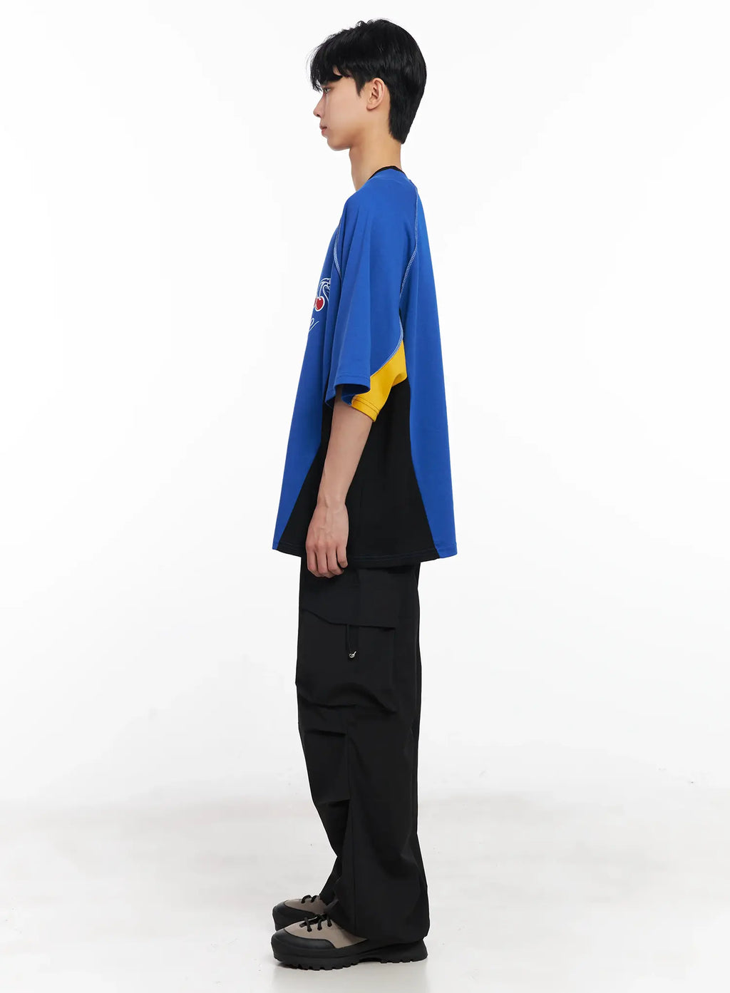 Men's Parachute Wide-Leg Cargo Pants IL504