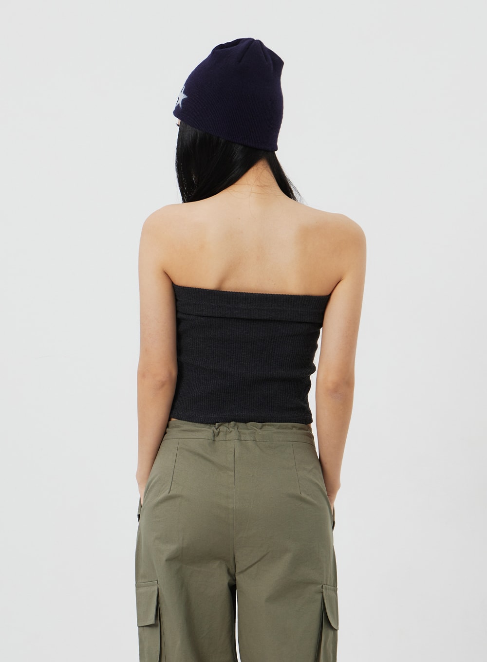 Ribbed Knit Tube Top CF323