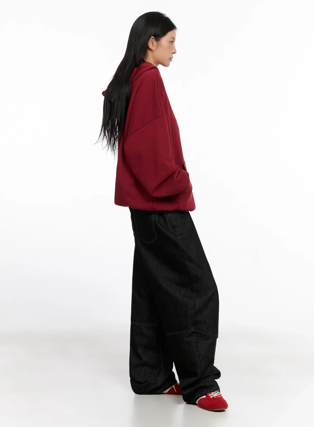 Leyla Pin-Tuck Wide-Leg Jeans IS515