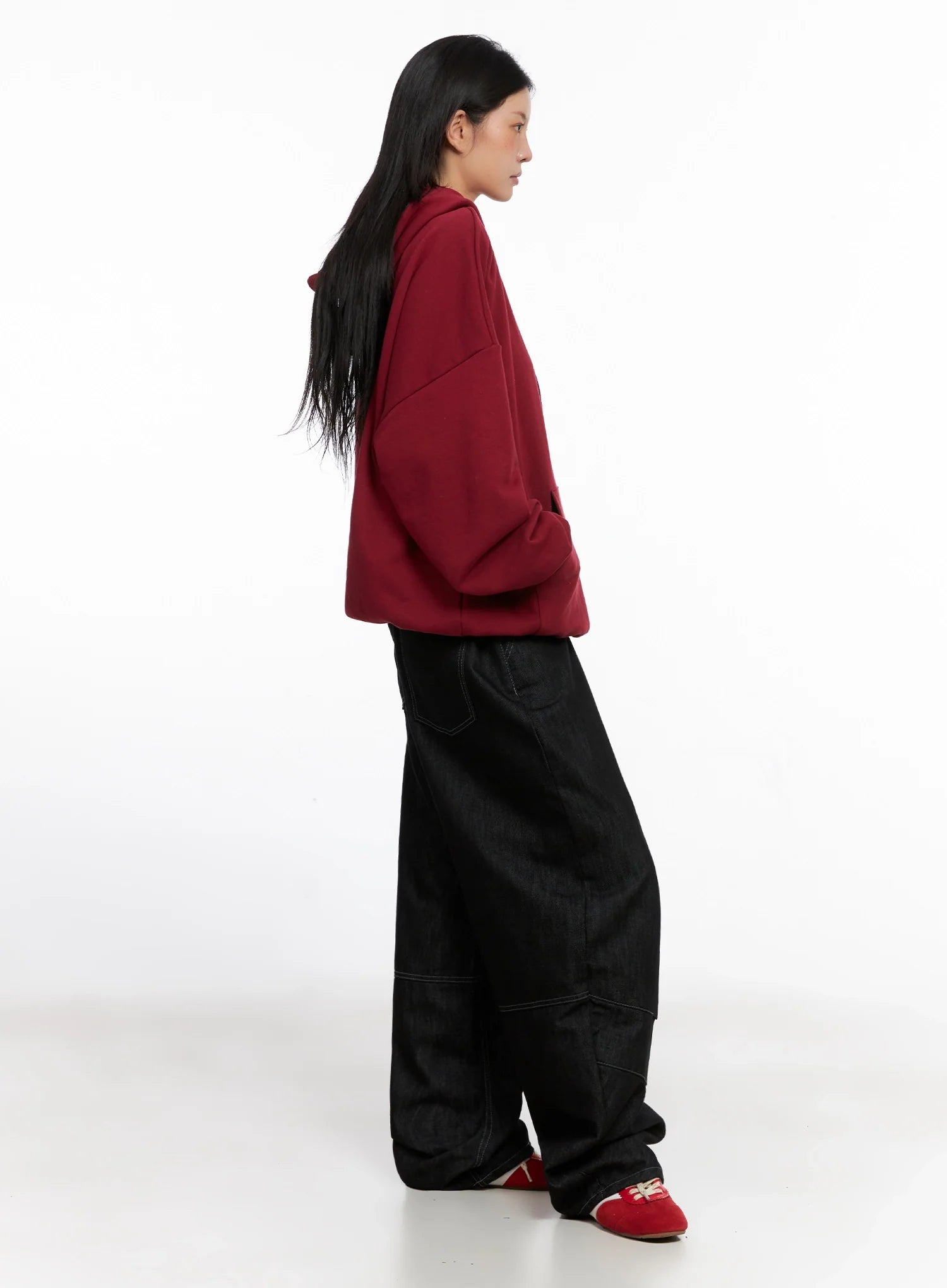 Leyla Pin-Tuck Wide-Leg Jeans IS515