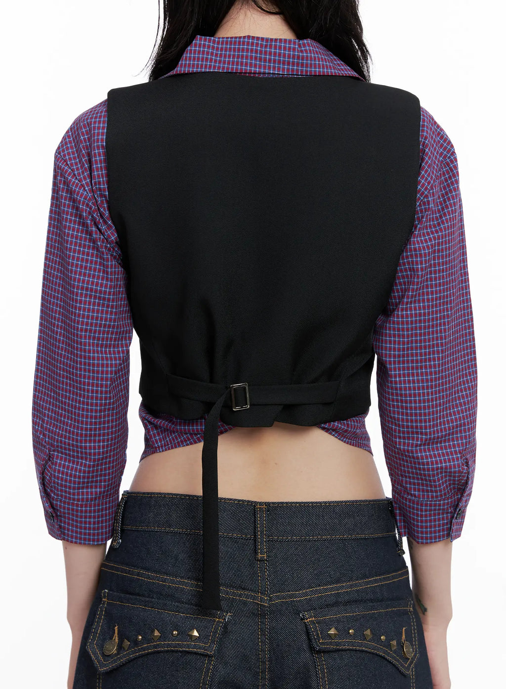 Cropped Button-Up Vest CS512