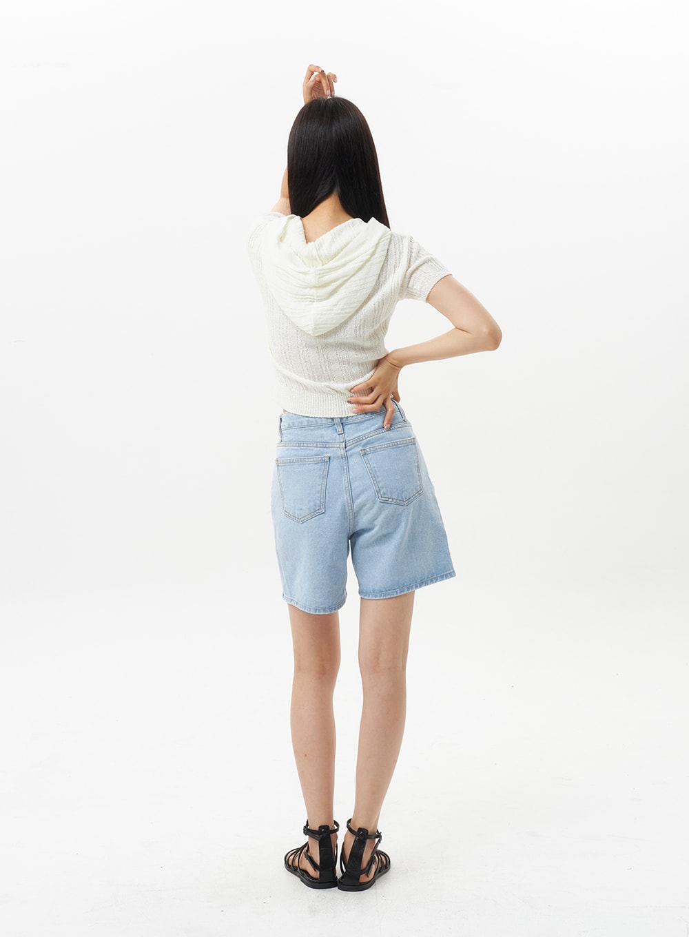 Mid-Rise Denim Shorts OU328