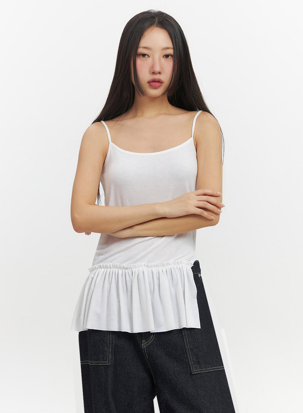 Ruffle Layered Camisole Top IF510