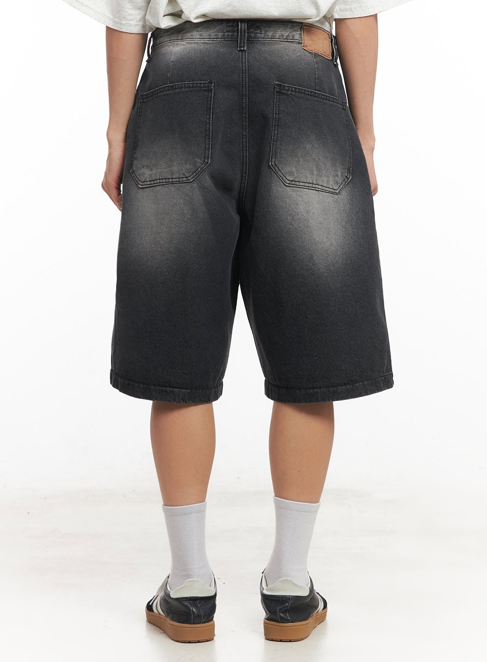 Men's Wide-Fit Washed Jorts IA521