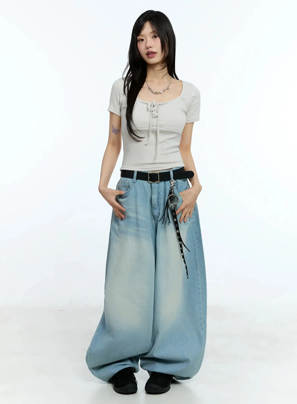 Yerim Washed Baggy Jeans IU524