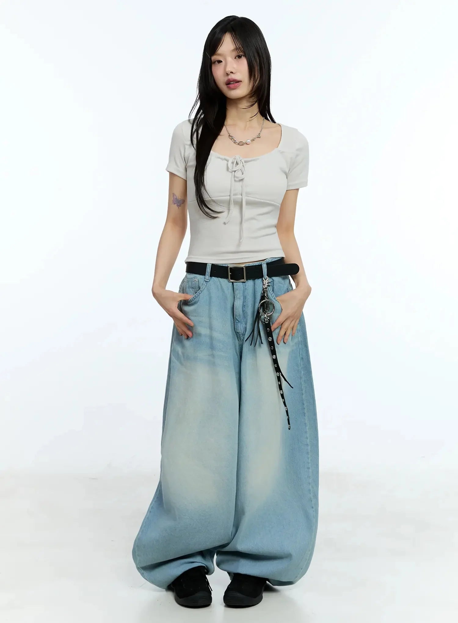 Yerim Washed Baggy Jeans IU524