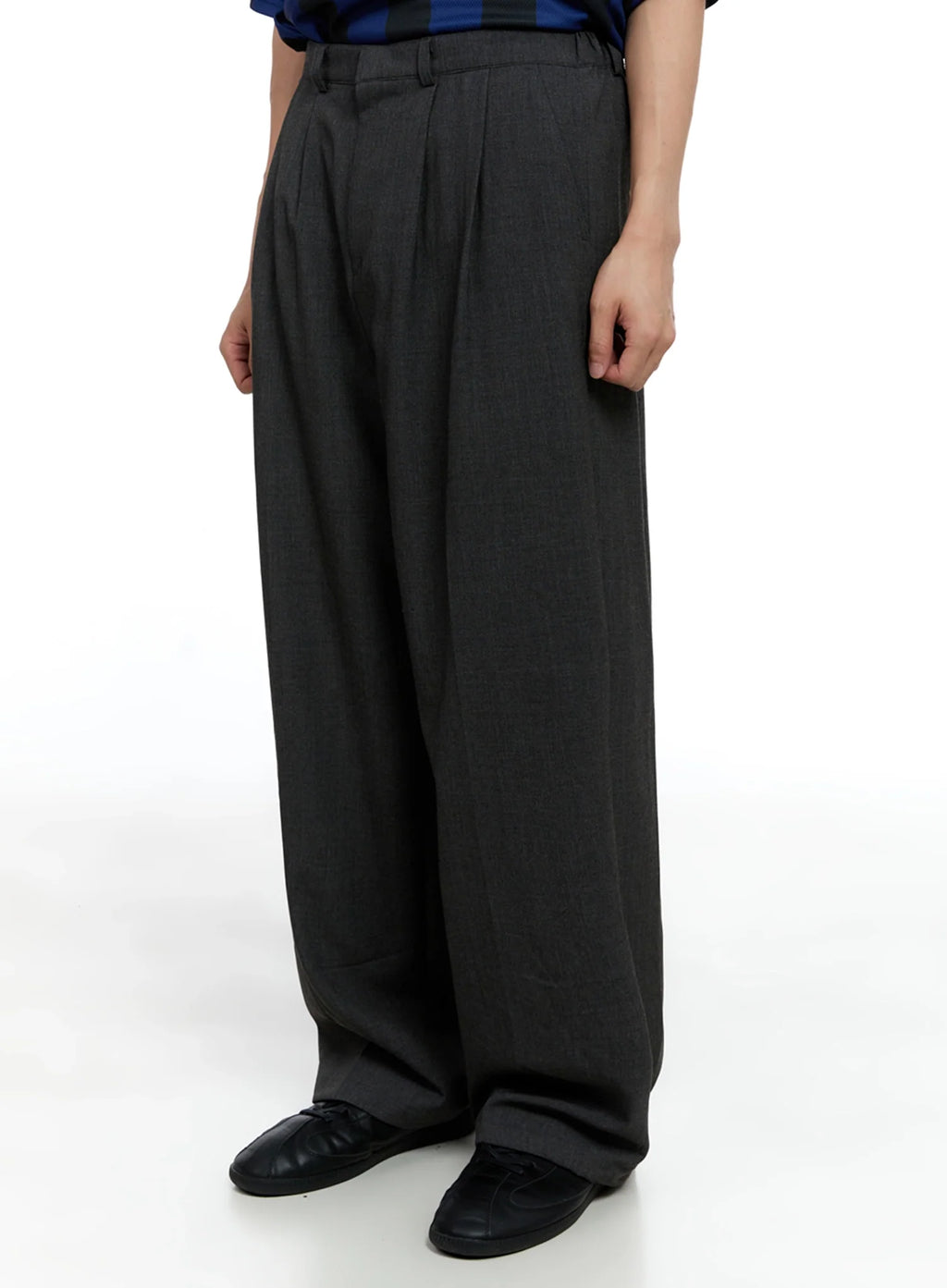 Men's Pintuck Wide-Leg Pants IG520