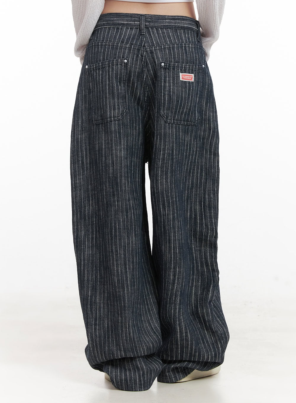 Esther Striped Wide-Fit Baggy Jeans CJ528