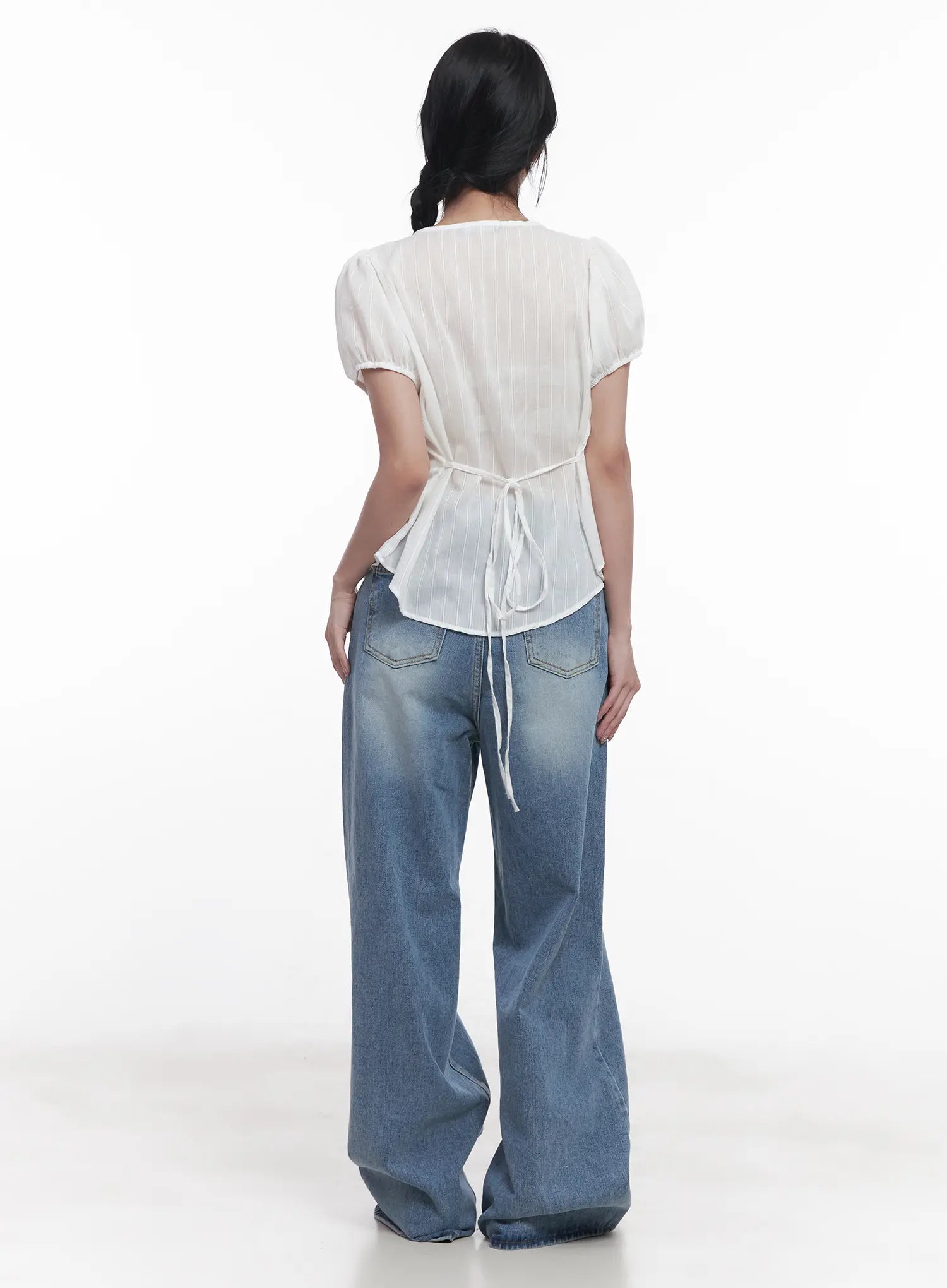 Hyorin Washed Wide-Leg Jeans CU523