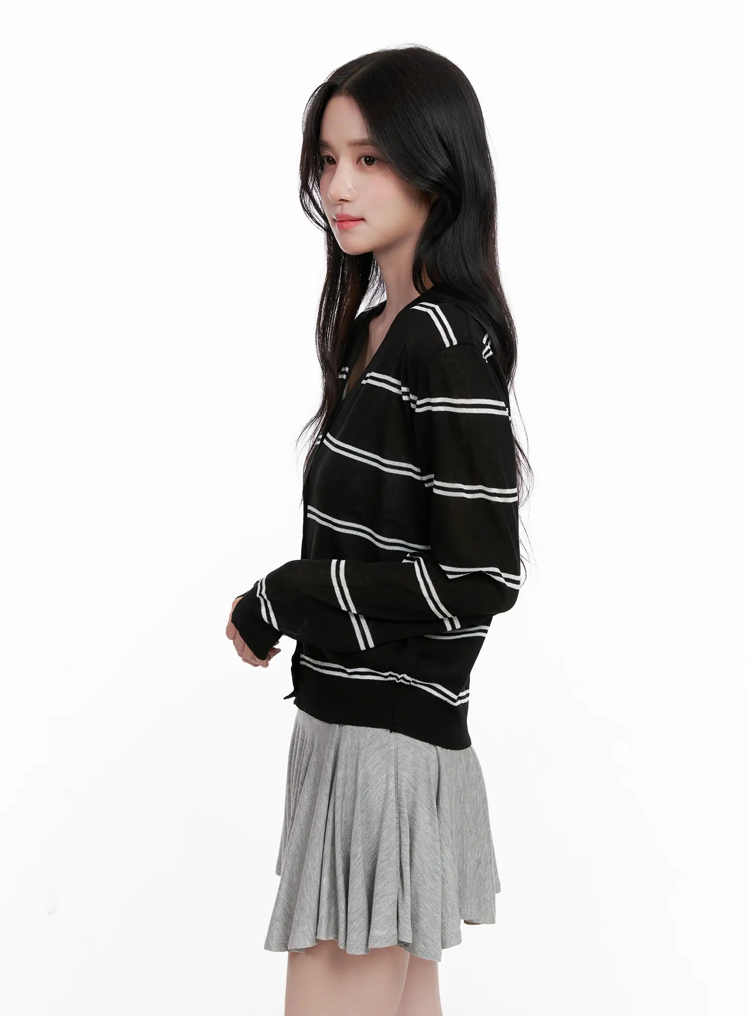 Sheer Striped Cardigan CL515
