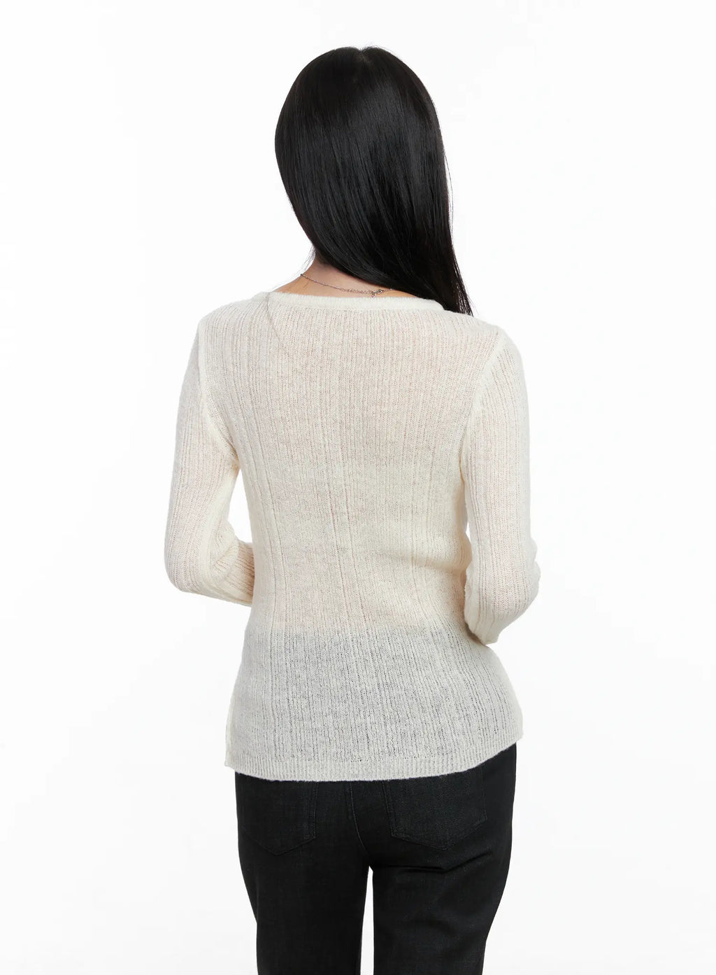 Side Cut Slim Long Sleeve top CS523