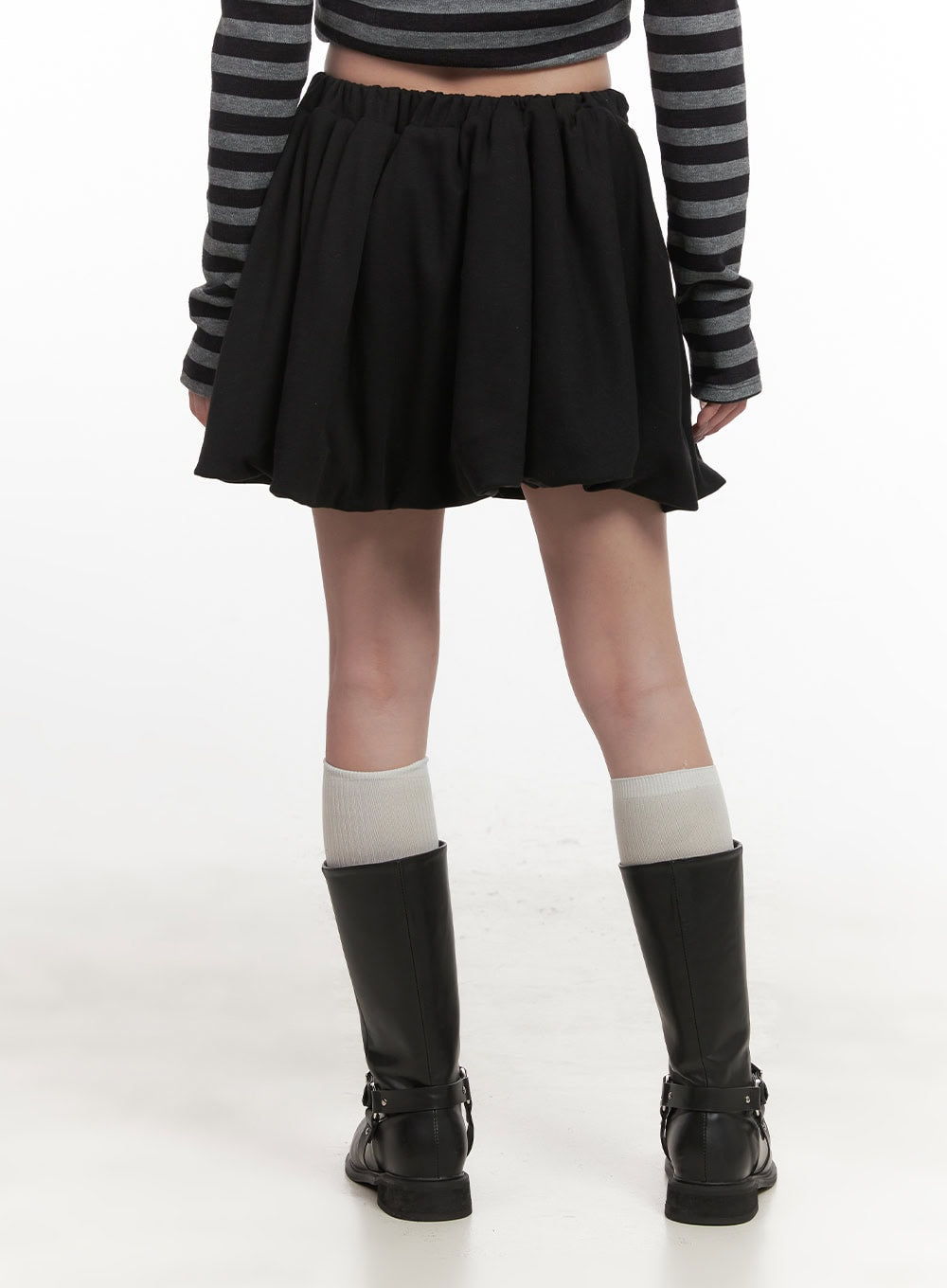 Pintuck Flare Mini Skirt CJ516