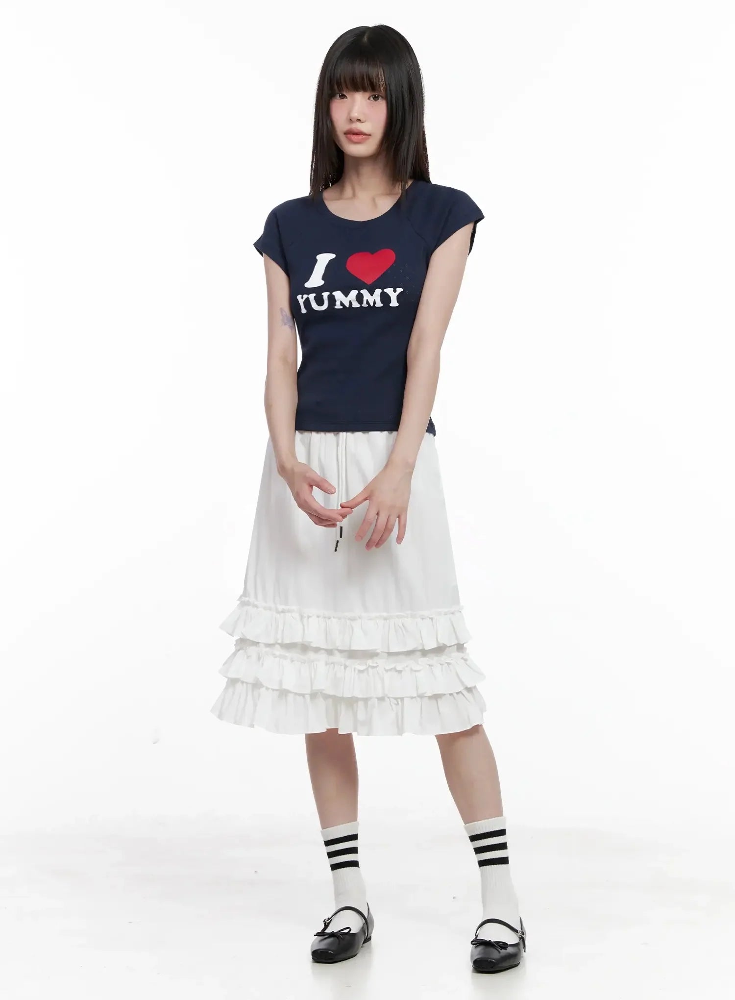 I Love Yummy Cropped Graphic Tee IL528