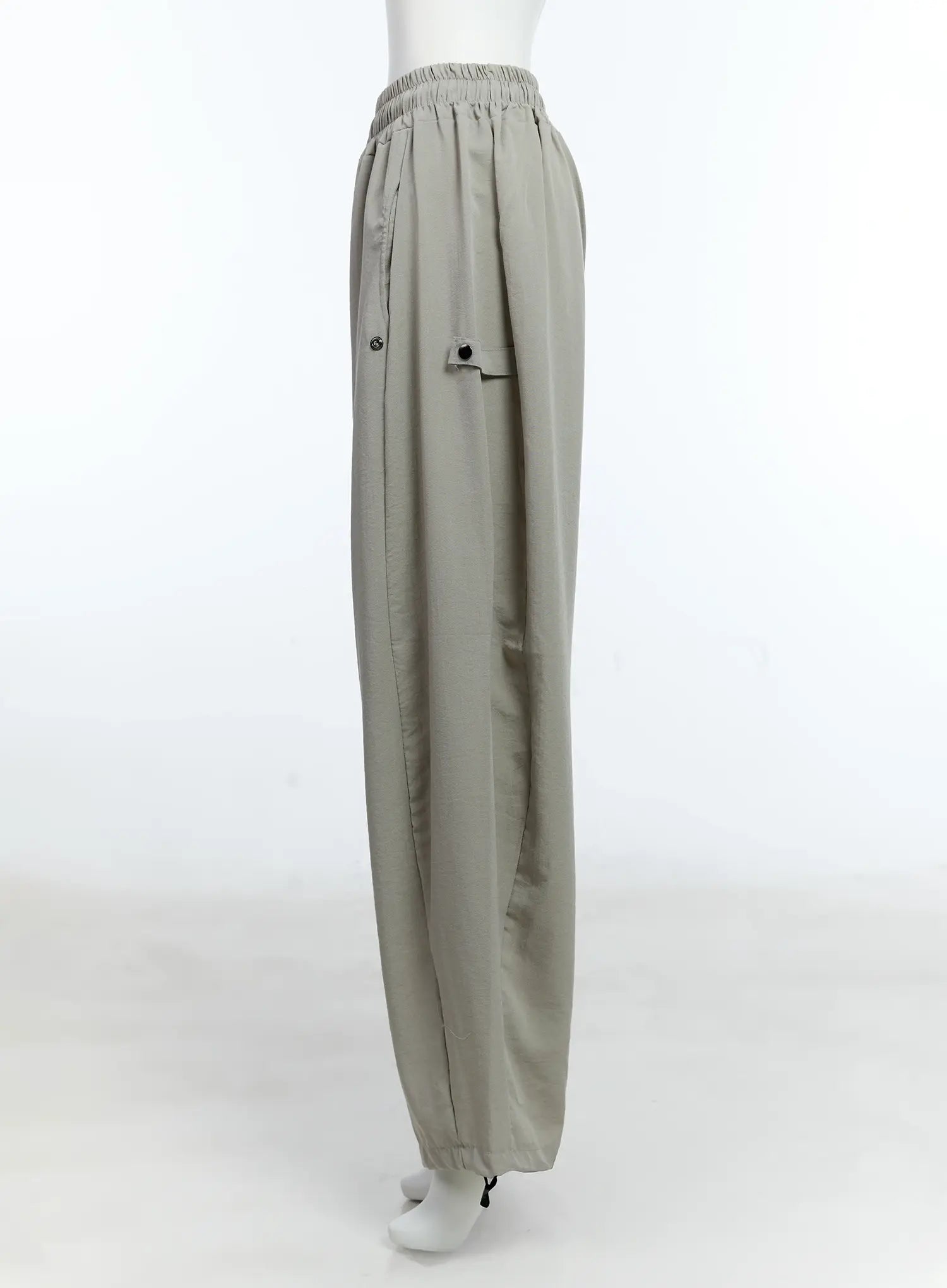 Men's Linen Wide-Leg Buttoned Pants IG512