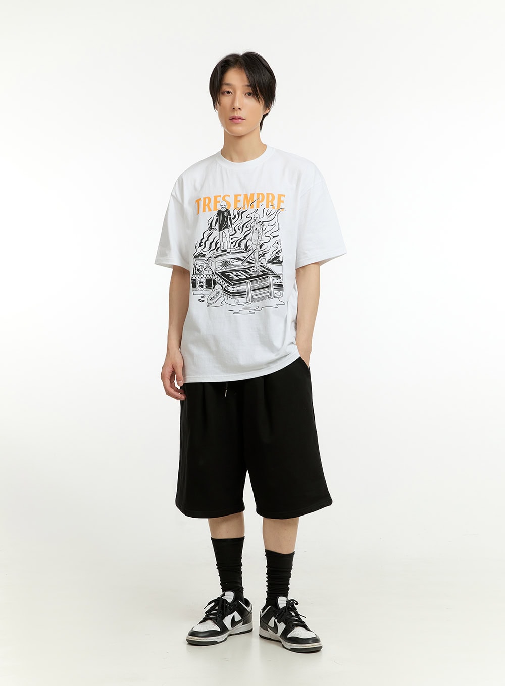 Men's Lettering Cotton T-Shirt IL418