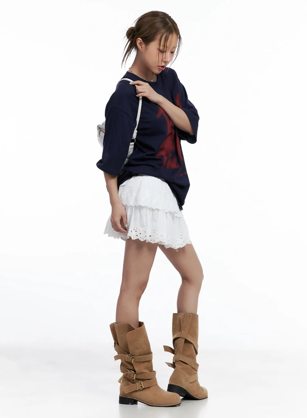 Oversized Graphic Short-Sleeve Tee CL514