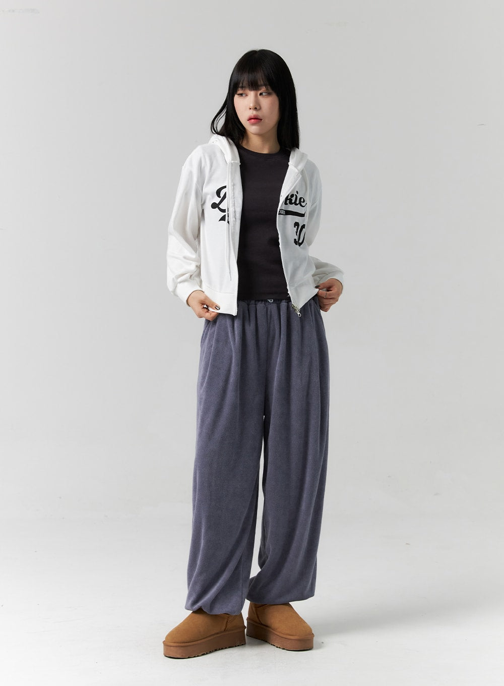 Graphic Print Zip-Up Hoodie CS312