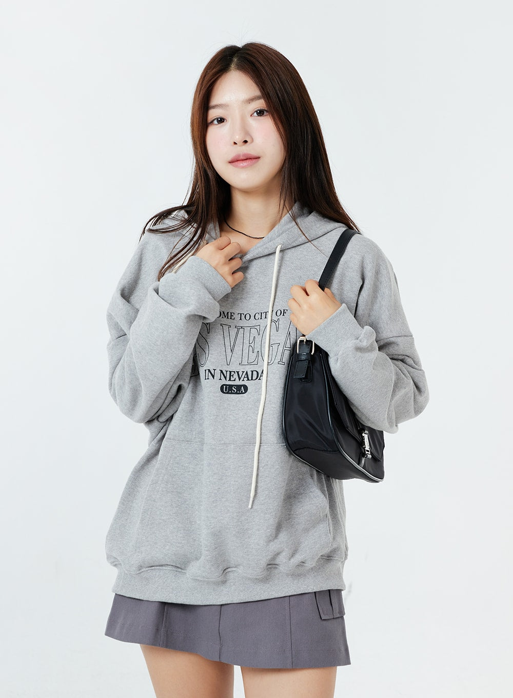 Two Button Pocket Mini Skirt OS02