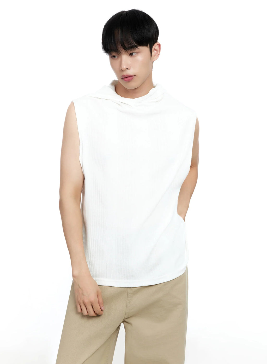Men's Knit Tank Hoodie IG520