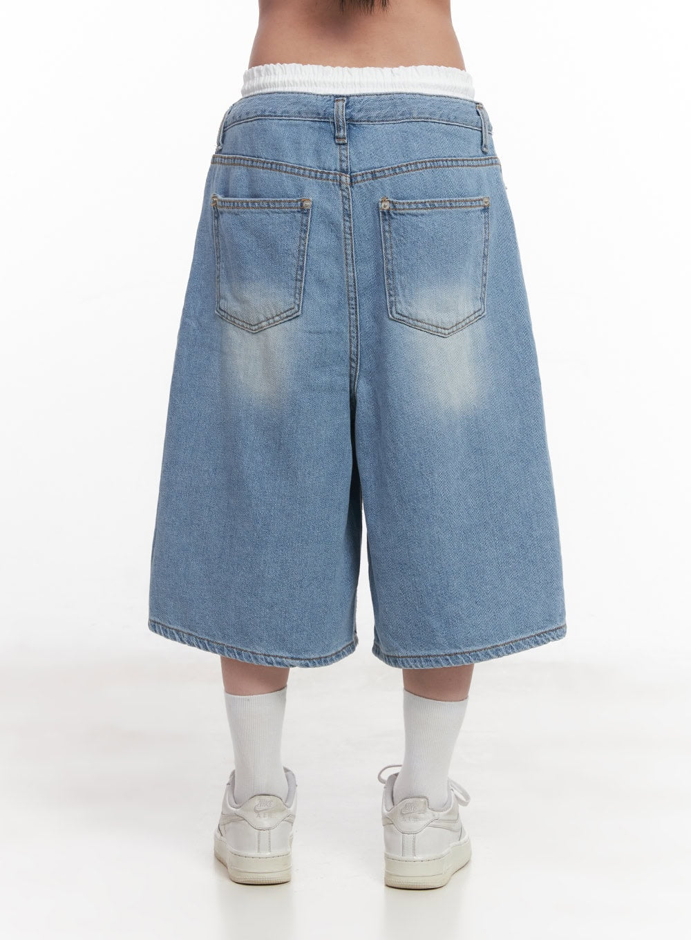 Layered Drawstring Baggy Jorts CY527