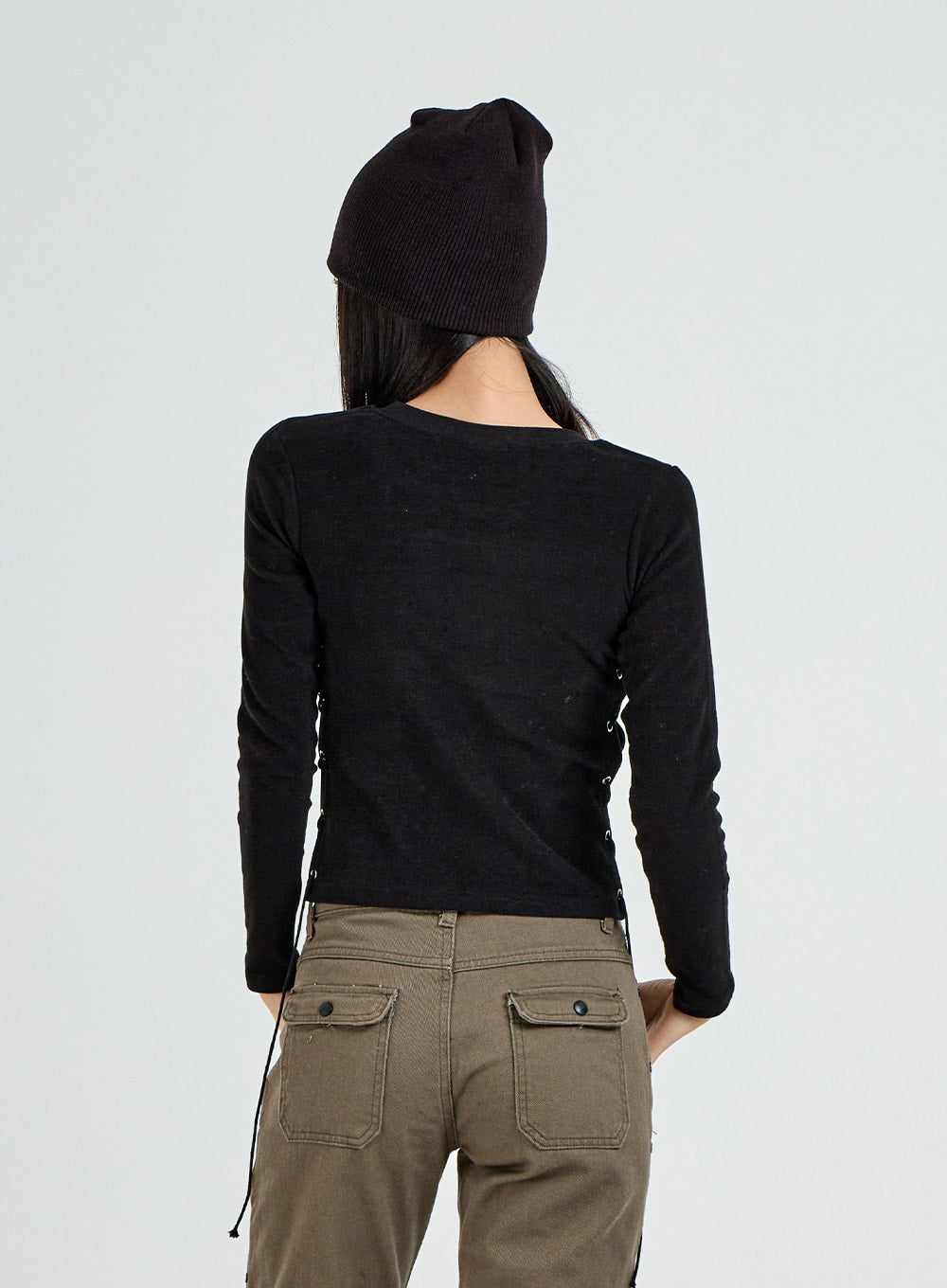 Lettering Print Side Cross Tie Top CO18