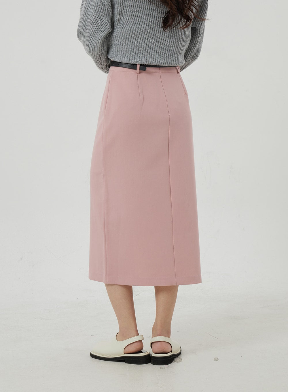 High Waist Front Slit Maxi Skirt OJ320