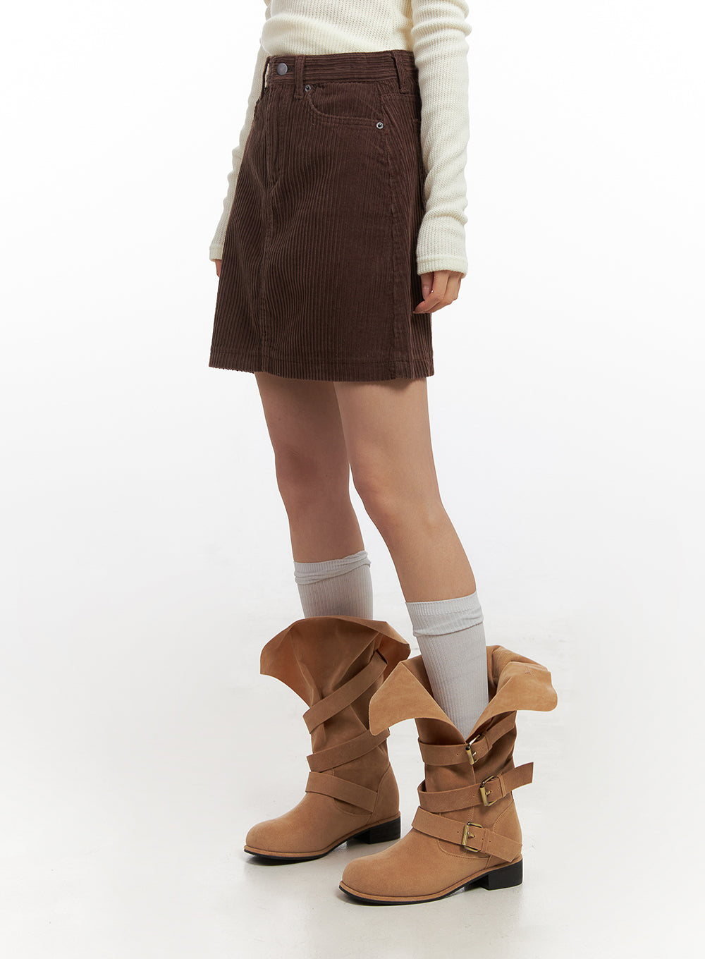 Corduroy Midi Skirt CN426