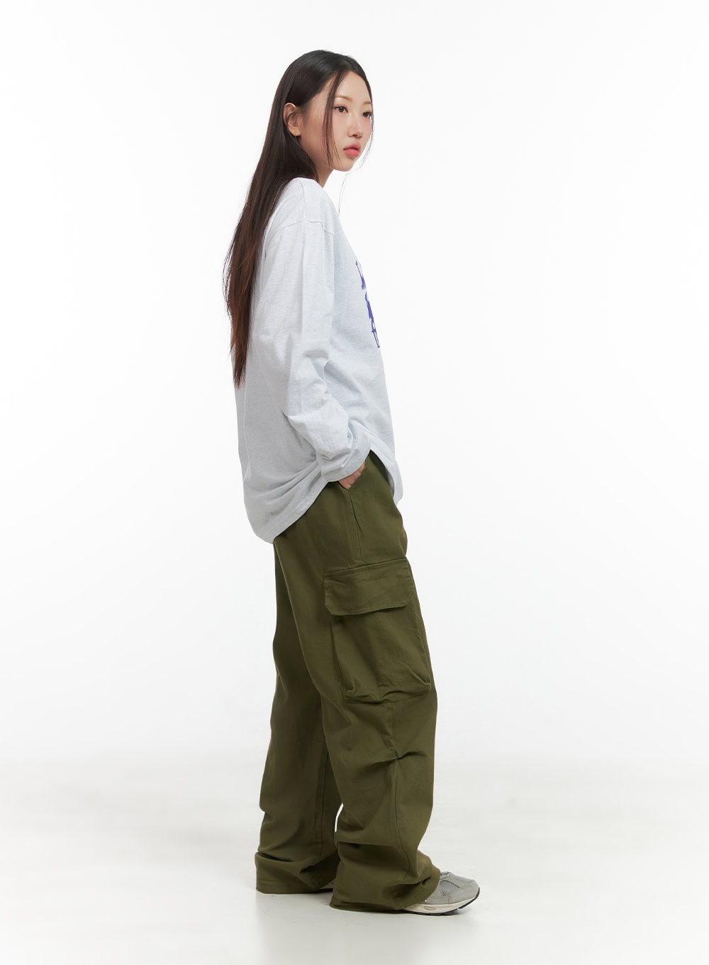 Wide Fit Banded Cargo Pants CO417